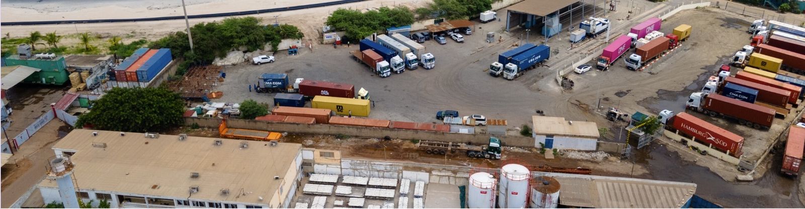 The production site, next to the fishing port