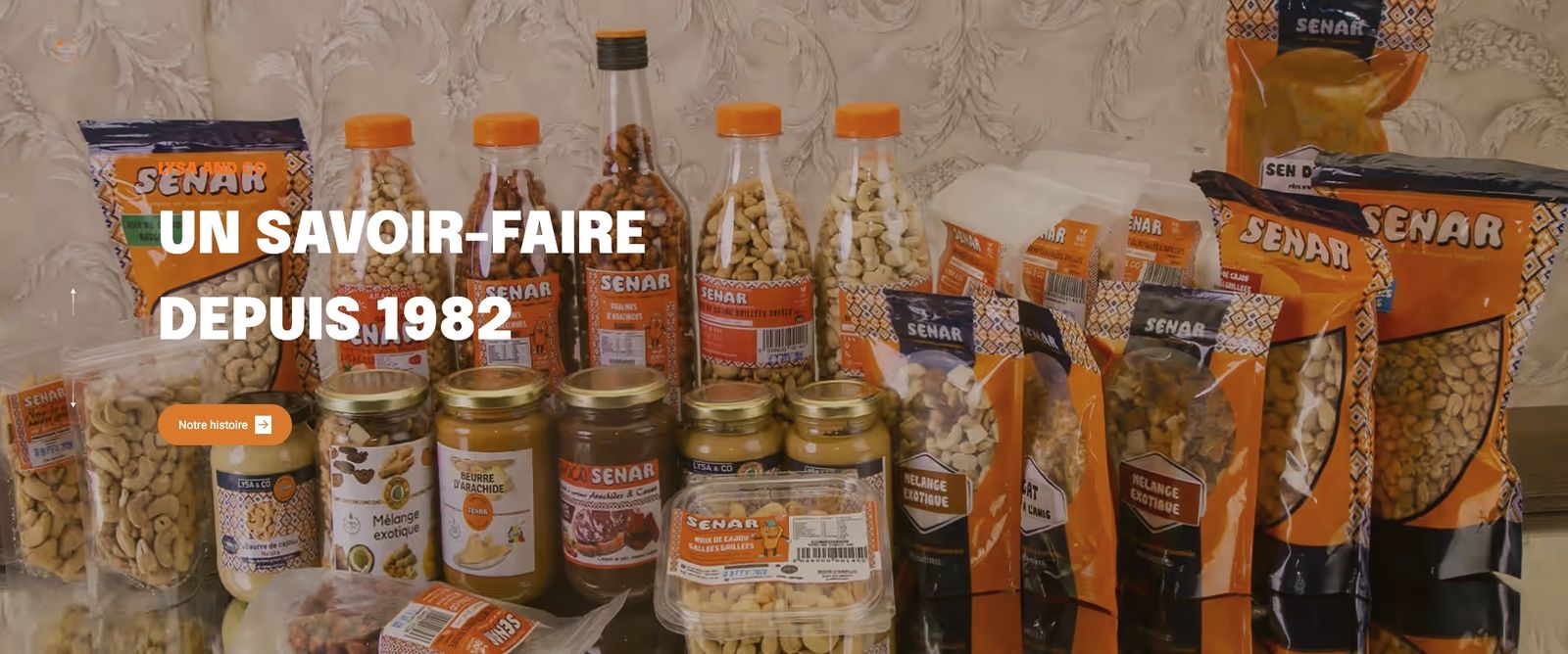 La gamme Senar — noix de cajou, arachides, beurres et pâtes à tartiner