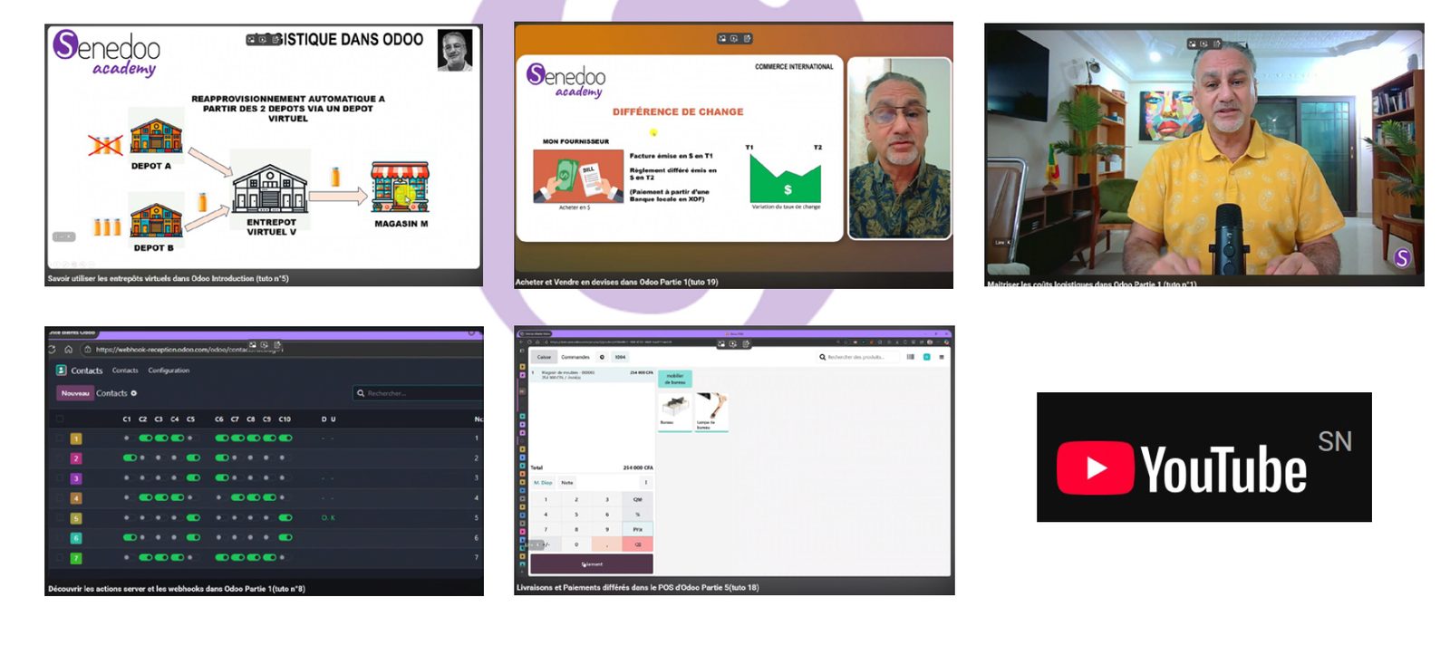 Video tutorials and the Senedoo Academy, captured on your own screens