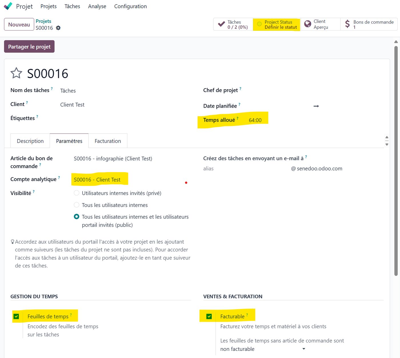 Évaluer le temps passé sur un projet