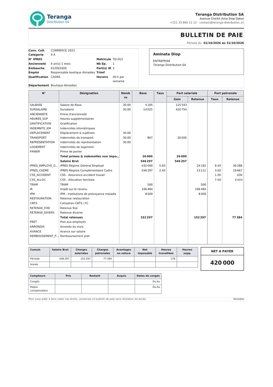 The payslip